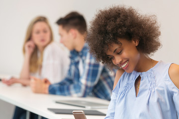 close up of african american student