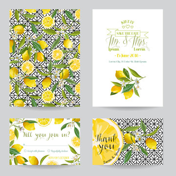 Save the Date - Wedding Invitation or Congratulation Card Set 