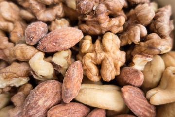 mix of healthy nuts