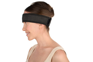Woman in headband silhouette
