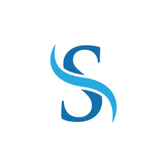 initial swoosh logo simple s