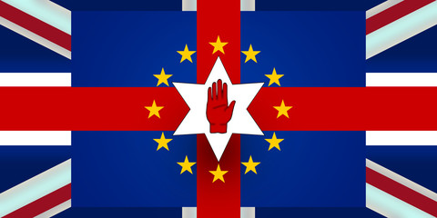New Northern Ireland Flag Europe Brexit Flag