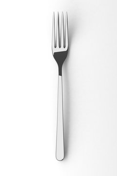Silver fork on a table