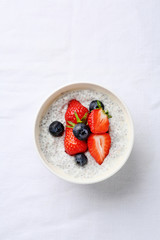 chia seeds bowl for breakfast