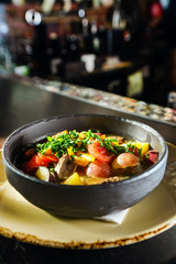 roasted vegetables with meat