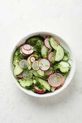 healthy vegetables salad in bowl