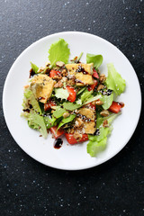 vegetarian salad with strawberry