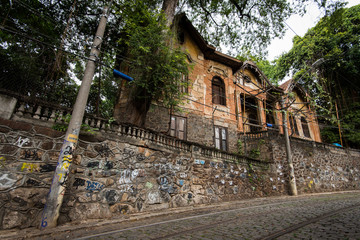 Abandoned and Ruined House in Santa Teresa Neighborhood in Rio de Janeiro