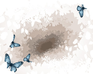 floral background / floral background with butterfly 
