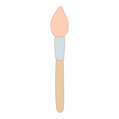 Sponge applicator for eyes icon, cartoon style