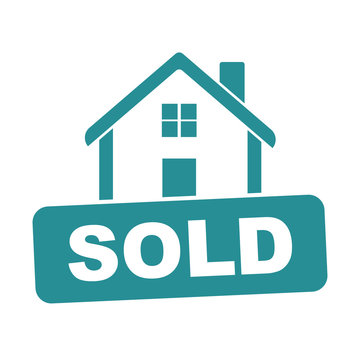 Sold House. Flat Vector Illustration