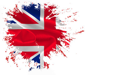 Part of The flag of Great Britain on the white background