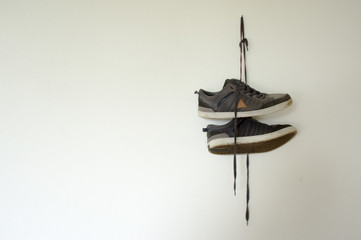 Shoes hanging