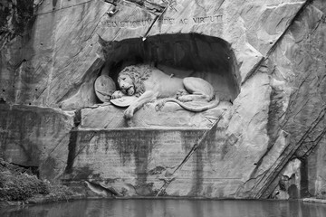 Dying Lion. Sculpture in Lucerne, Switzerland