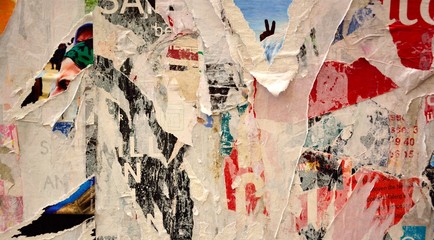 Fototapeta premium Torn posters