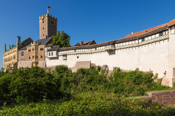 Fototapeta na wymiar Wartburg Castle, Germany. Ancient fortifications
