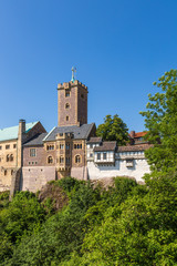 Fototapeta na wymiar Wartburg Castle, Germany. The central part of the castle (included in the UNESCO list)