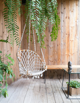 Rope Swing Chair In Relax Zone Garden