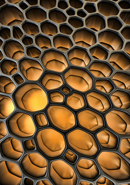 Voronoi yellow background