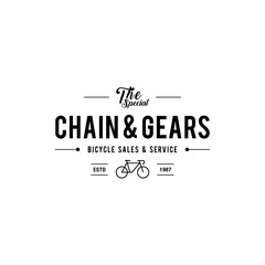 Typographic Bicycle Label Design and Logo