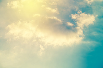 Clouds and sky in retro filter