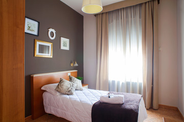 Single bedroom of the Ares Hotel