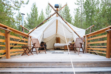 Canvas safari tent