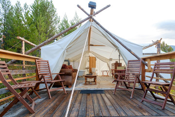 Canvas safari tent