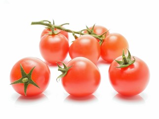 Tomatoes isolated on white