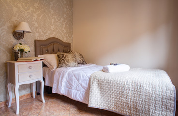 Single bedroom of the Ares Hotel