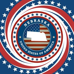 Vintage label Nebraska