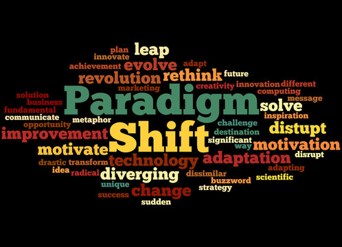 Paradigm Shift, word cloud concept