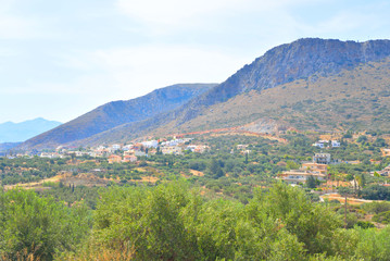 Fototapeta na wymiar Summer landscape in Crete.