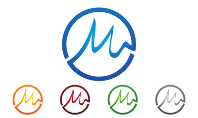 letter m logo vector