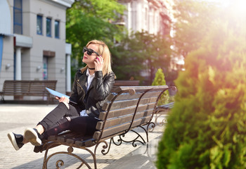 hipster listening to music