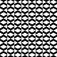 Geometric pattern with white and black rhombus
