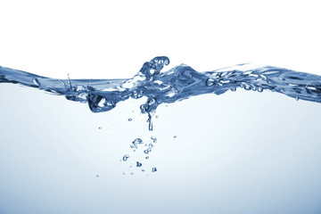 Water wave on white background