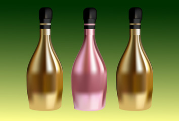 Beautiful picture of a bottle of champagne