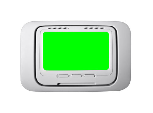 Airplane Seat Back Television with Chroma Green Insert