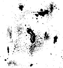 Fototapeta na wymiar Abstract ink drops background. Black and white vector grunge texture.