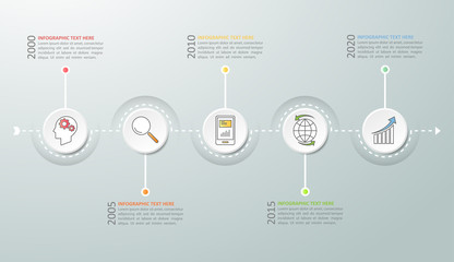 Abstract 3d infographic 5 options,  Business concept infographic