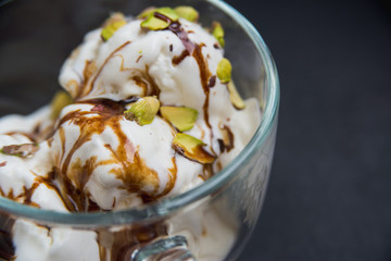 ice cream with pistachios