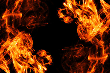 fire smoke abstract on black background with copy space concept fire style