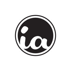 Fototapeta premium initial letter logo circle with ring ia