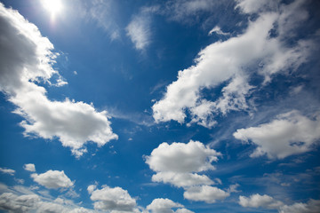初夏の青空と雲
