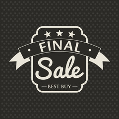 Sale badge, discount promotion seal concept