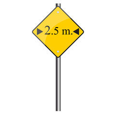 Traffic sign road, Vector image.