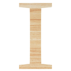Fototapeta premium English alphabet with wood texture isolated on white background.