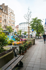 BRUSSELS, BELGIUM - June 16, 2016. Street view of old town in Br
