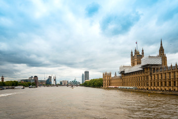Fototapeta na wymiar River view of London, England, UK